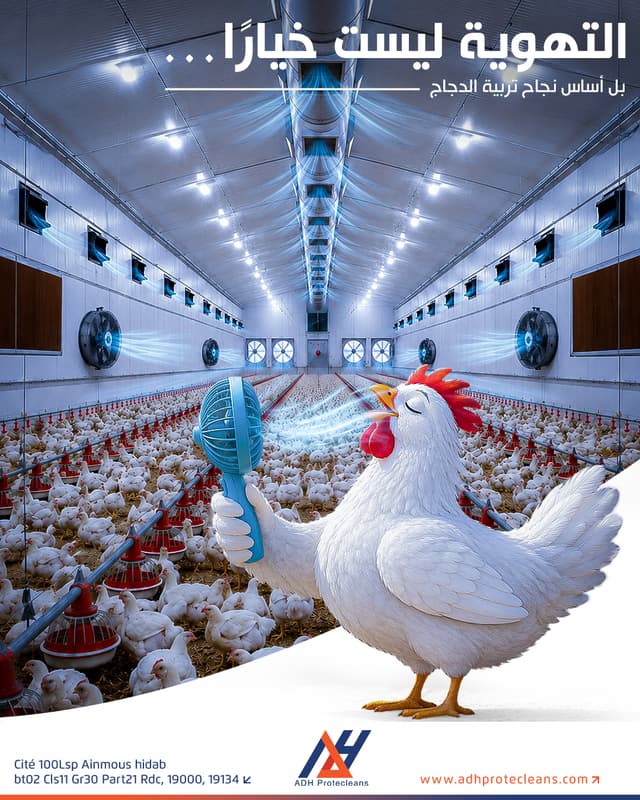 أنظمة التهوية في عنابر الدجاج